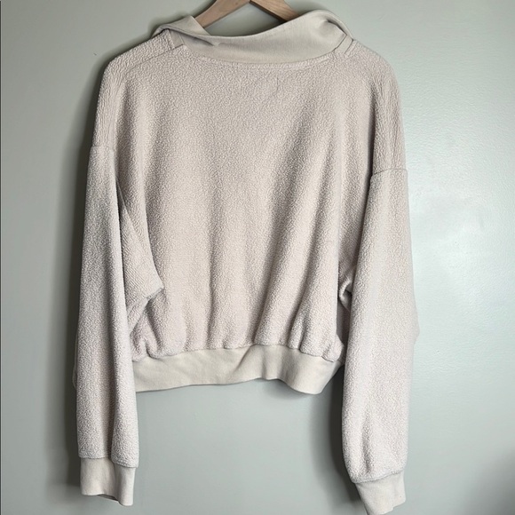 Victoria Secret On Point Sherpa Quarter Zip Tan Quarter-Zip Pullover XXL - Picture 4 of 4